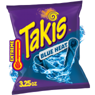 Takis Blue Heat Hot Chili Pepper Rolled Tortilla Chips 92.3g