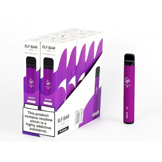 Elf Bar 600 Disposable Vape -10 Bars Per Box