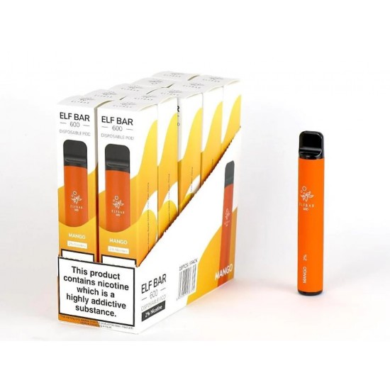 Elf Bar 600 Disposable Vape -10 Bars Per Box