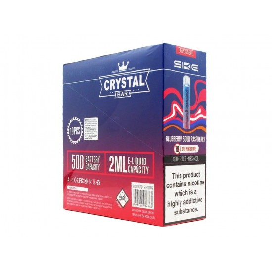 SKE CRYSTAL BAR Disposable Pod Device - 600 Puff - 20mg - 10 Per Box