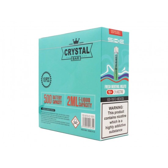 SKE CRYSTAL BAR Disposable Pod Device - 600 Puff - 20mg - 10 Per Box